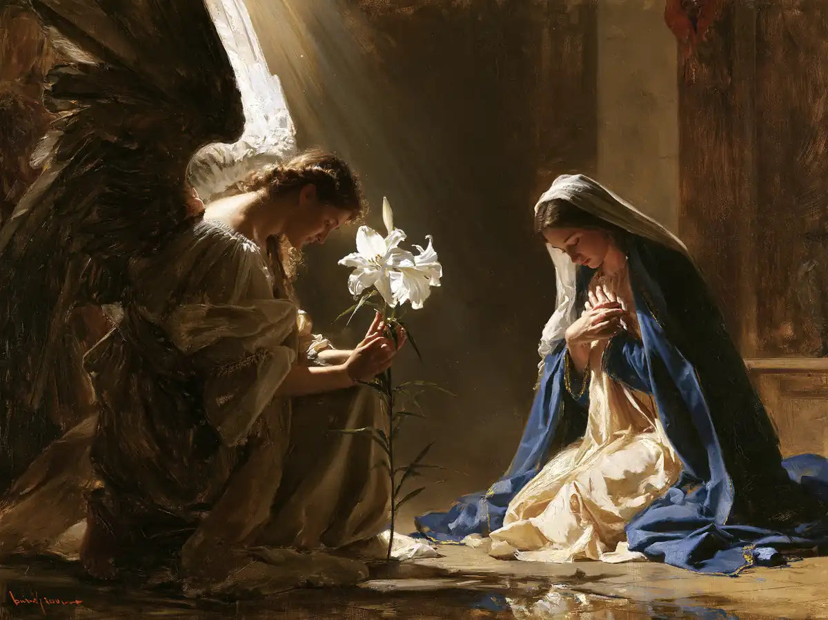 The Annunciation - The White Lily as Symbol - Christian artwork collection