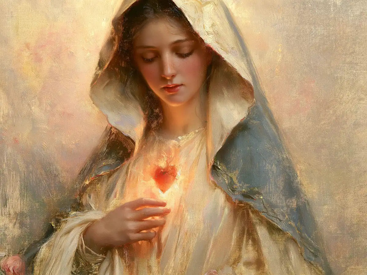 Immaculate Heart of Mary - The Immaculate Heart at Dawn - Christian artwork collection