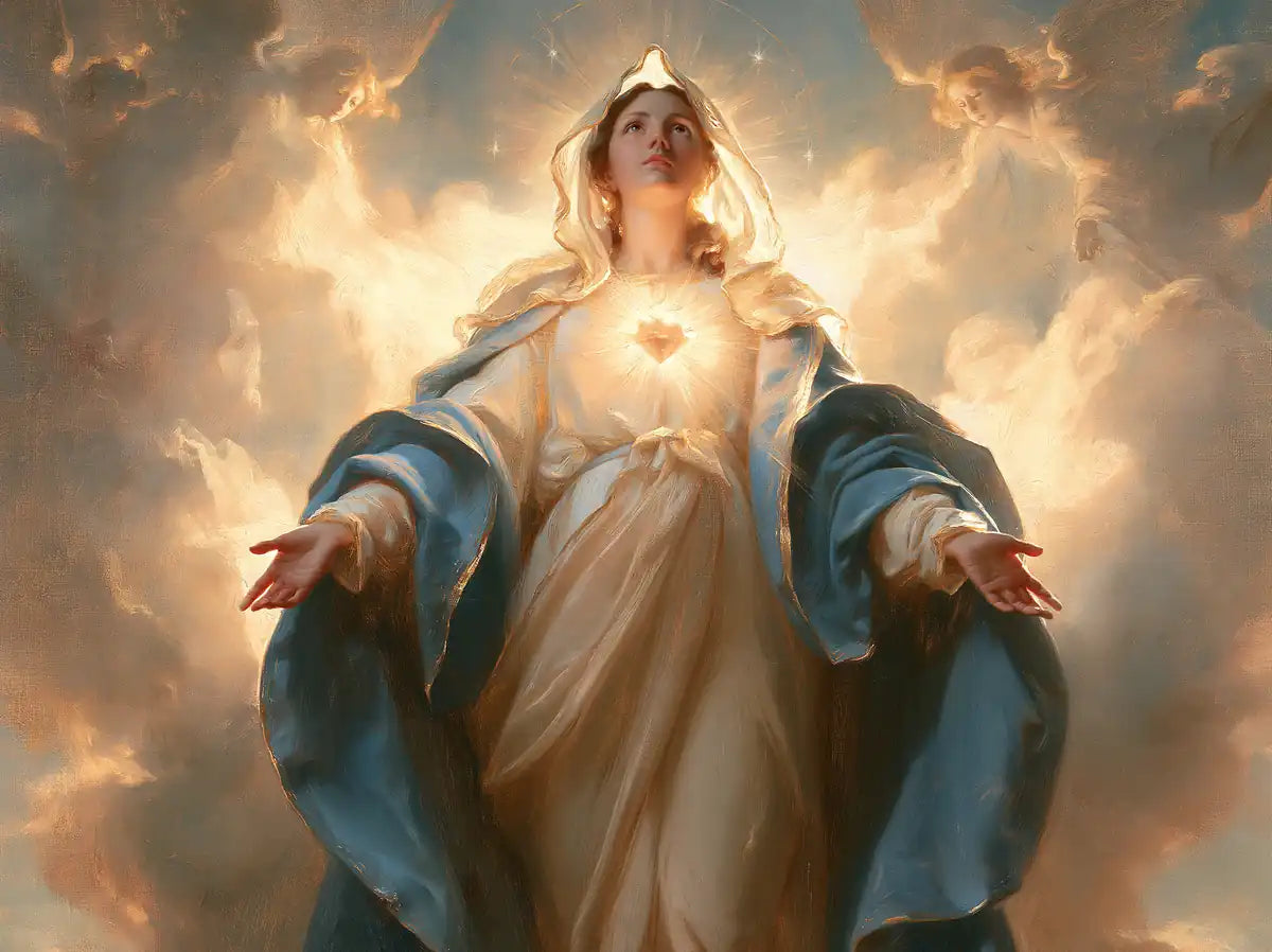 Immaculate Heart of Mary - Sacred Monumental View - Christian artwork collection
