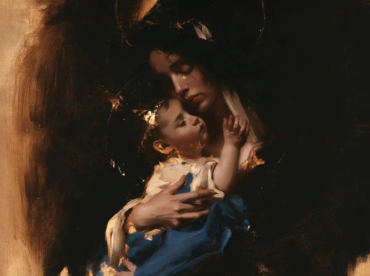 Virgin Mary and Child Jesus - Christian artwork collection