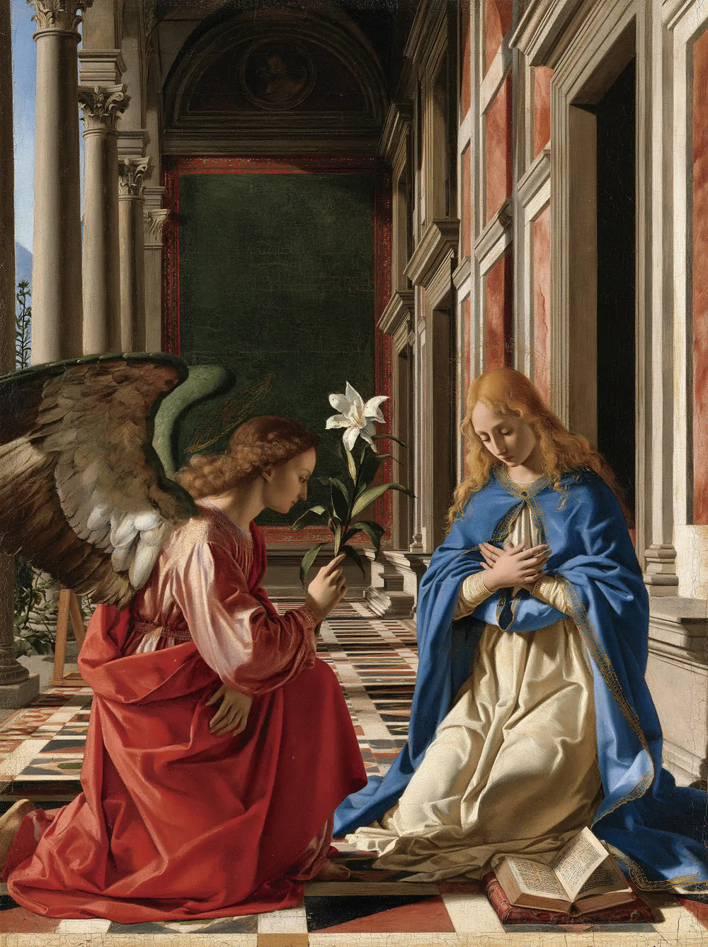 the Annunciation in Florentine Renaissance style in Florentine Renaissance style, portrait Christian artwork no. 20