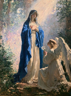Annunciation beneath the Luminous Arbor – Impressionist Art · Portrait