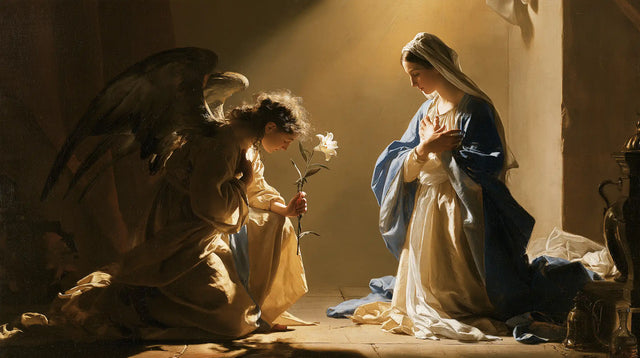 The Annunciation - Mary Kneeling before Gabriel · Landscape n° 3