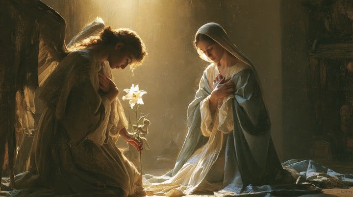 The Annunciation - Mary Kneeling before Gabriel · Landscape n° 10