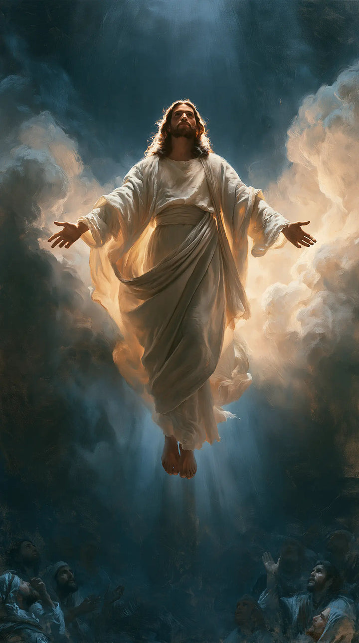 The Ascension of Jesus Christ - Midnight Blue Chiaroscuro · Portrait n° 1
