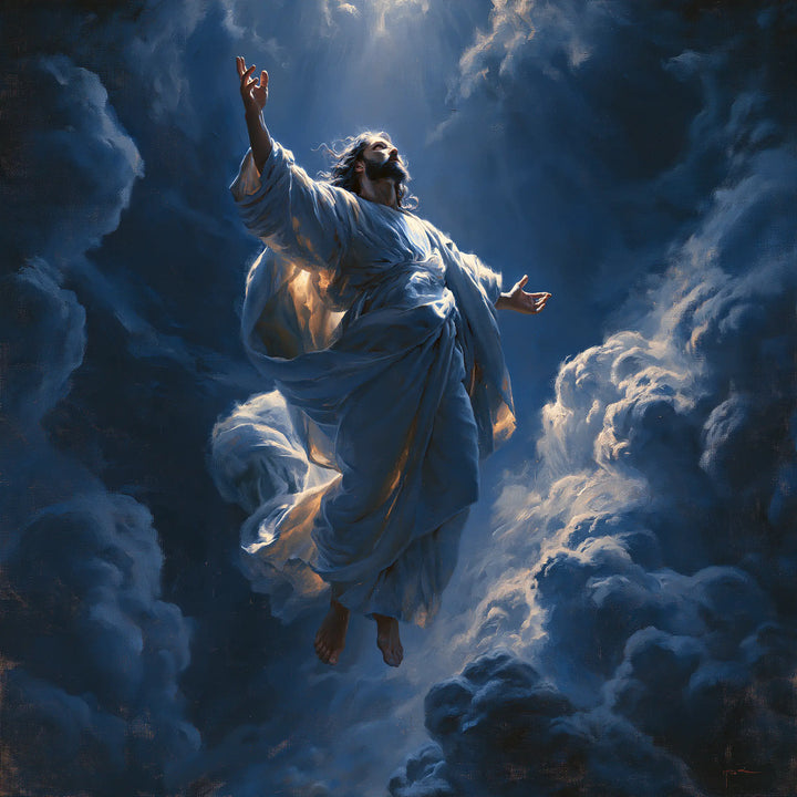 The Ascension of Jesus Christ - Midnight Blue Chiaroscuro · Square n° 6