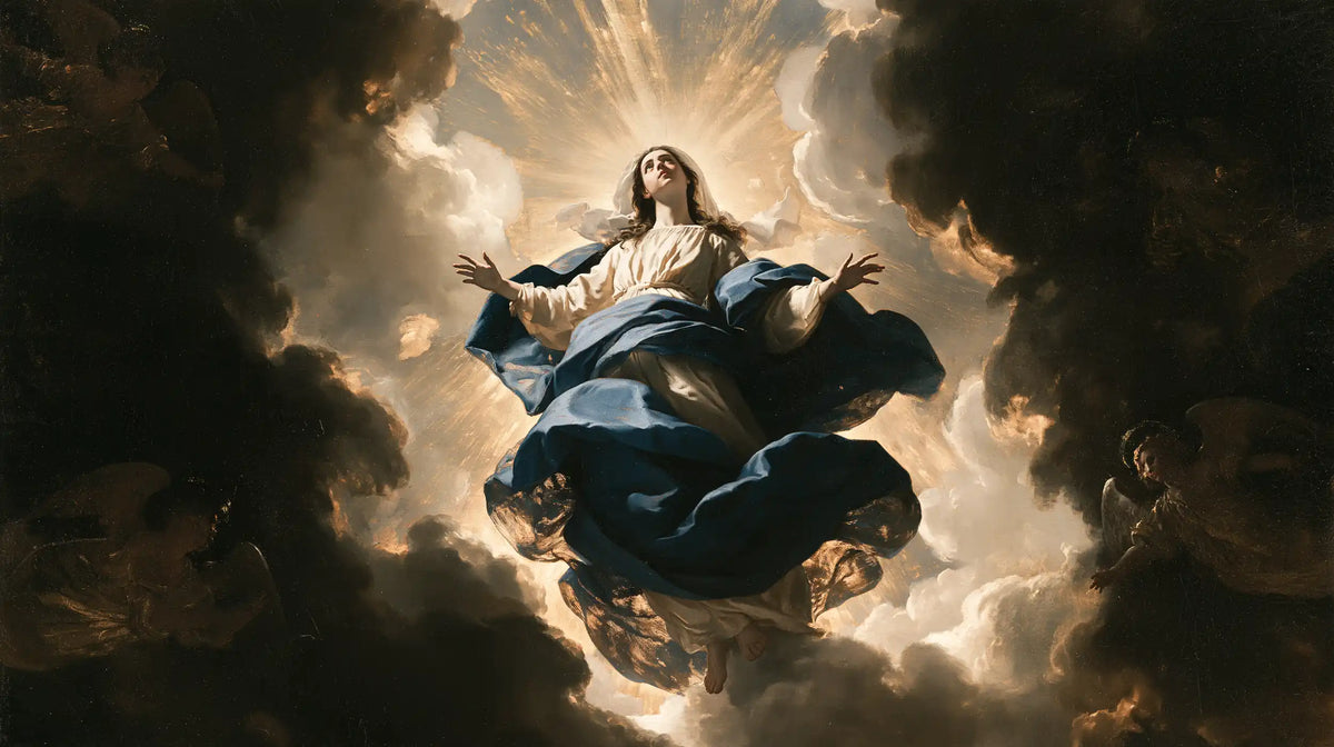 The Assumption of Mary — Blue in the Circle of the Sun