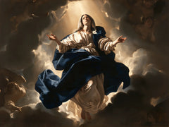 The Assumption of Mary — Blue Velvet Beneath the White Opening