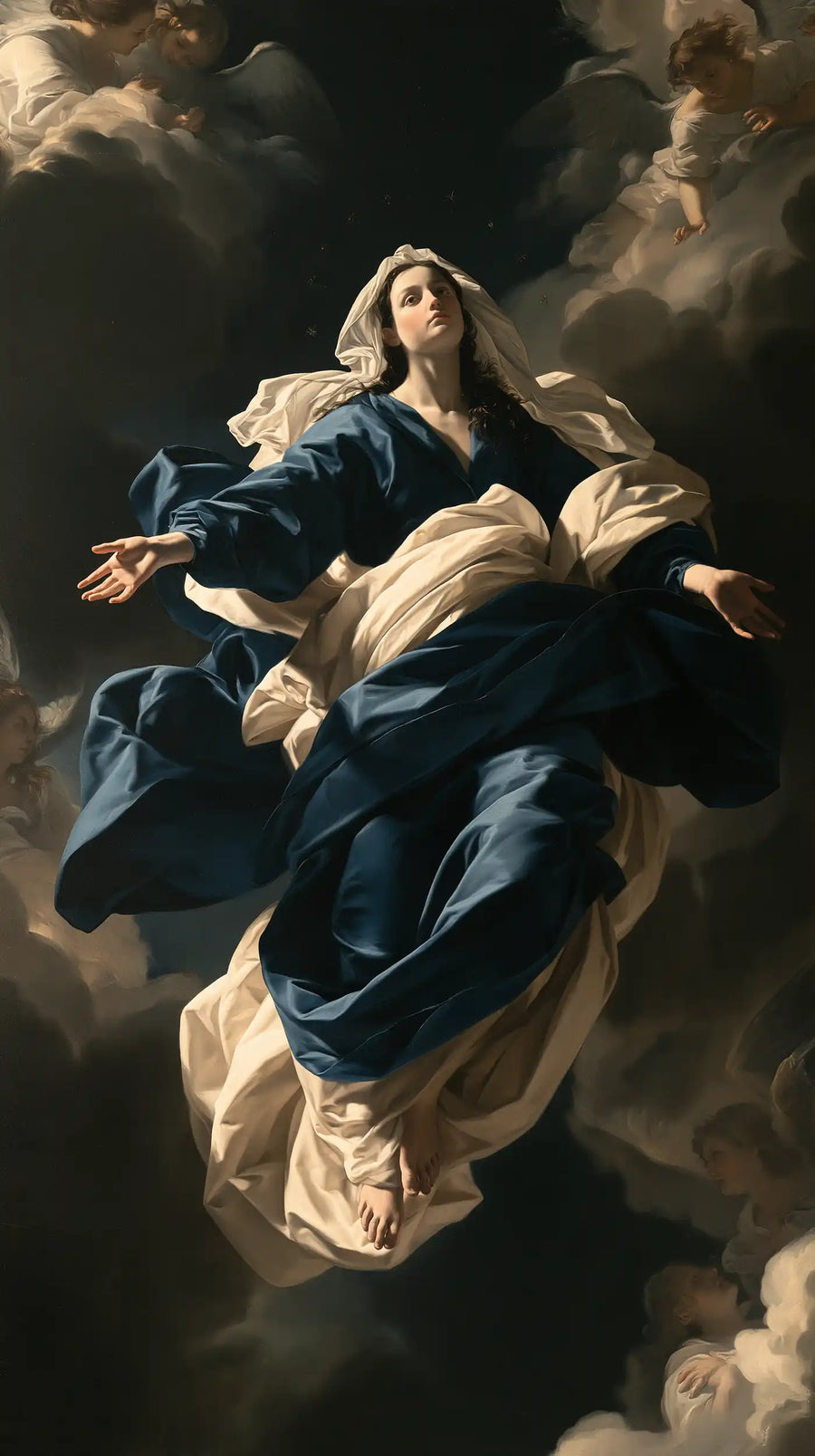 The Assumption of Mary - Caravaggio Tenebrism · Portrait n° 2