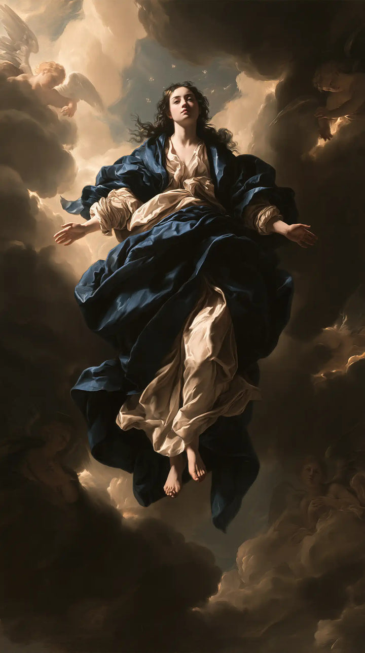 The Assumption of Mary - Caravaggio Tenebrism · Portrait n° 3
