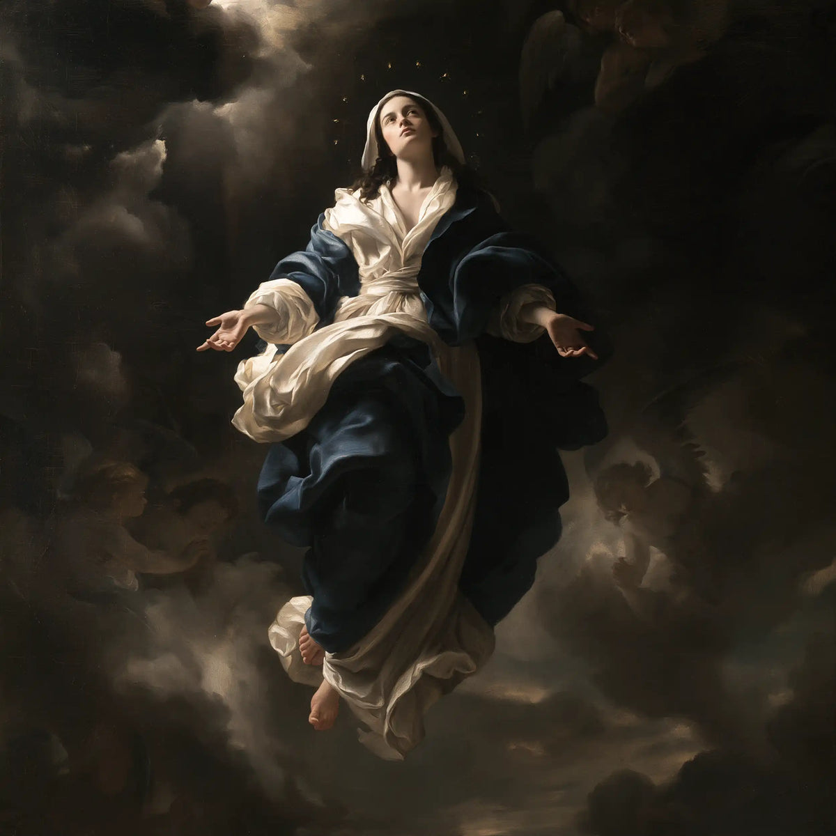 The Assumption of Mary - Caravaggio Tenebrism · Square n° 7