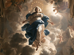 The Assumption of Mary — Stars Beneath the Open Vault