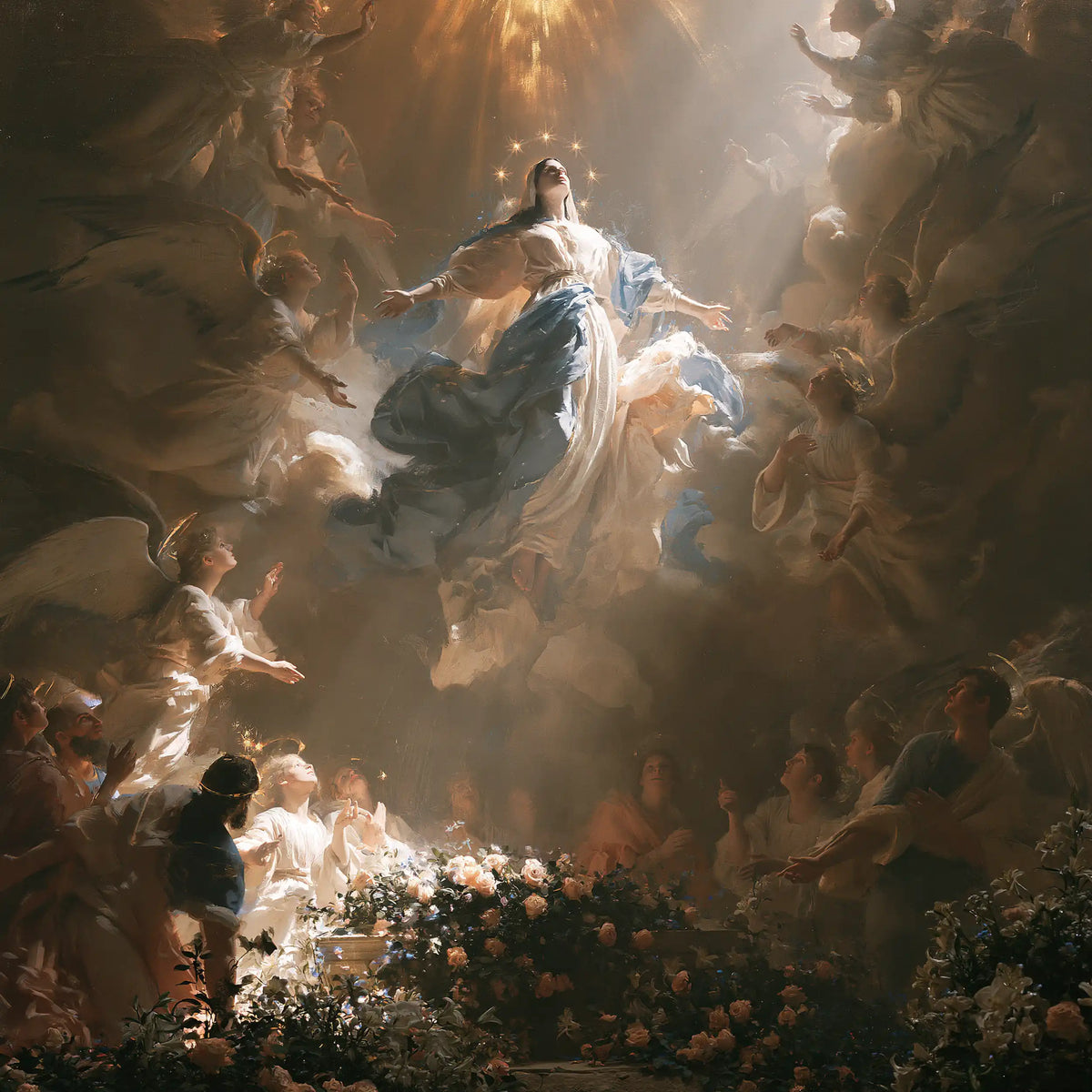 The Assumption of Mary - Assumption with a Flower-Filled Tomb · Square n° 5