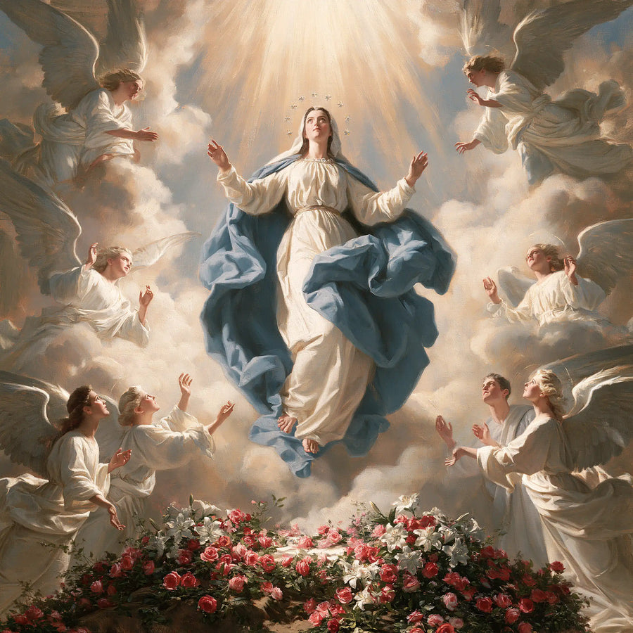 The Assumption of Mary - Assumption with a Flower-Filled Tomb · Square n° 8