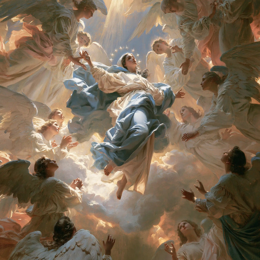 The Assumption of Mary - Mary Carried by Angels · Square n° 1