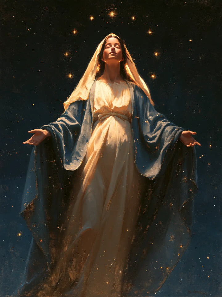 The Assumption of Mary - Midnight Blue Chiaroscuro · Portrait n° 4