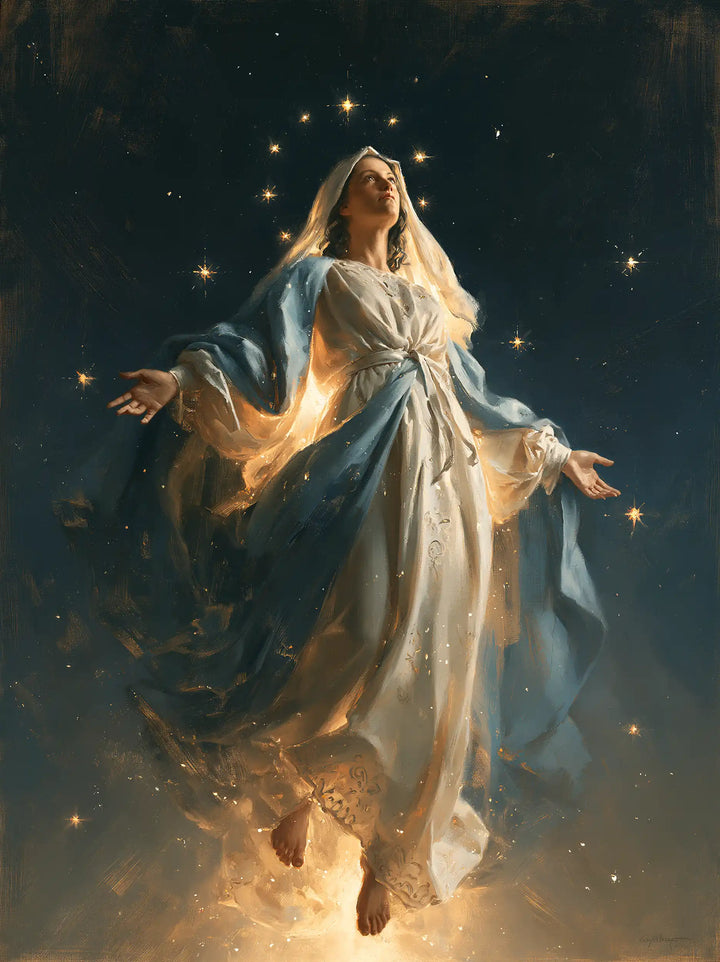 The Assumption of Mary - Midnight Blue Chiaroscuro · Portrait n° 6