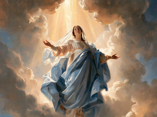 The Assumption of Mary — The Great Veil Beneath the Golden Opening