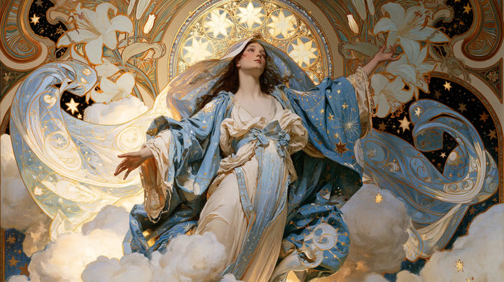The Assumption of Mary — Veils in the Light of Lilies
