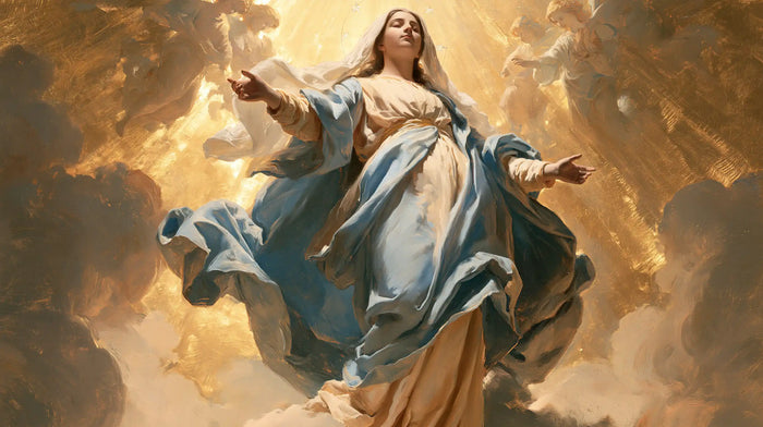 The Assumption of Mary — The Invitation Amid Azure Drapery