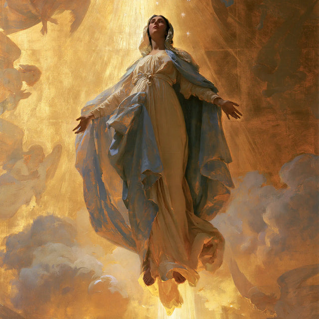 The Assumption of Mary — Where Shadow and Gold Meet