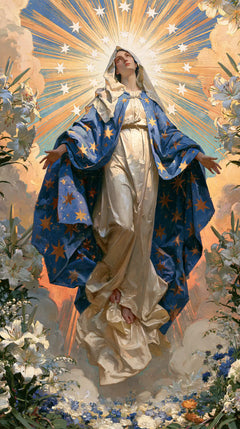 The Assumption of Mary — Glory in Pearly Rays