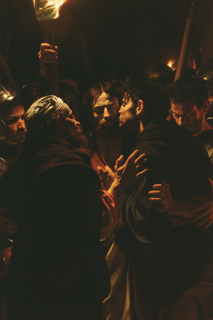 The Betrayal of Judas — The Suspended Moment Beneath the Torch