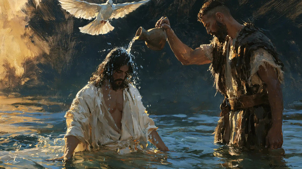 The Baptism of Jesus – Expressionist · Kneeling in the Jordan · Landscape no. 12