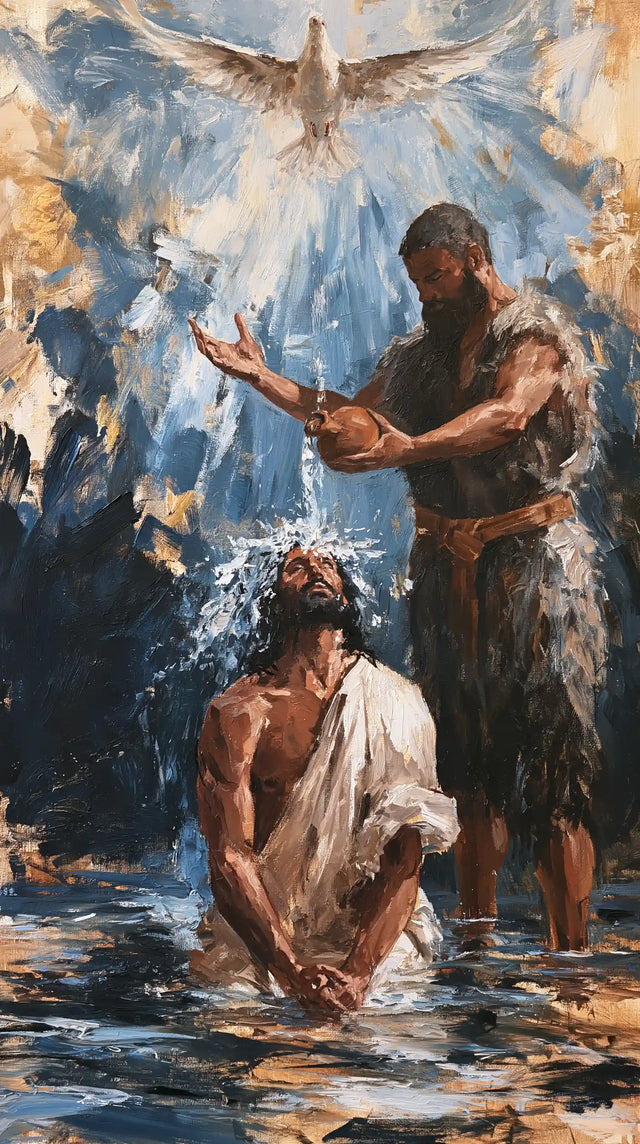 The Baptism of Jesus – Expressionist · Kneeling in the Jordan · Portrait no. 1