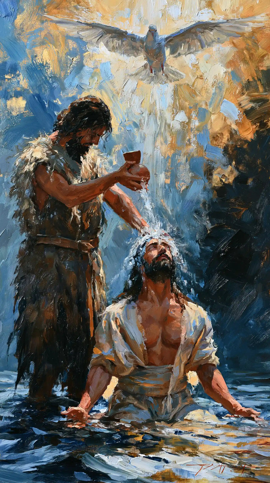 The Baptism of Jesus – Expressionist · Kneeling in the Jordan · Portrait no. 6