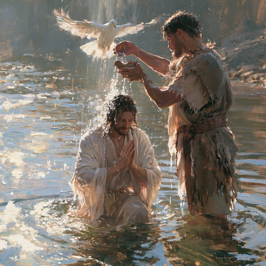 The Baptism of Jesus – Impressionist · Kneeling in the Jordan · Square no. 2