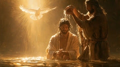 The Baptism of Jesus – Sacred Gold · Kneeling in the Jordan · Landscape no. 3
