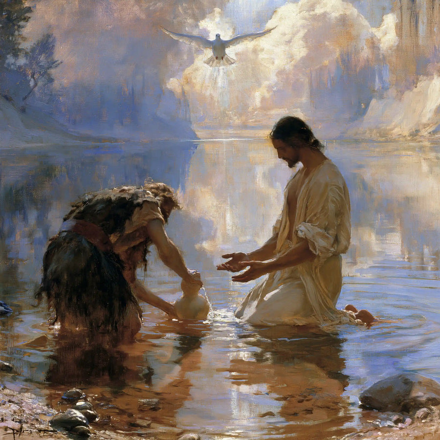 The Baptism of Jesus – Symbolist · Kneeling in the Jordan · Square no. 1
