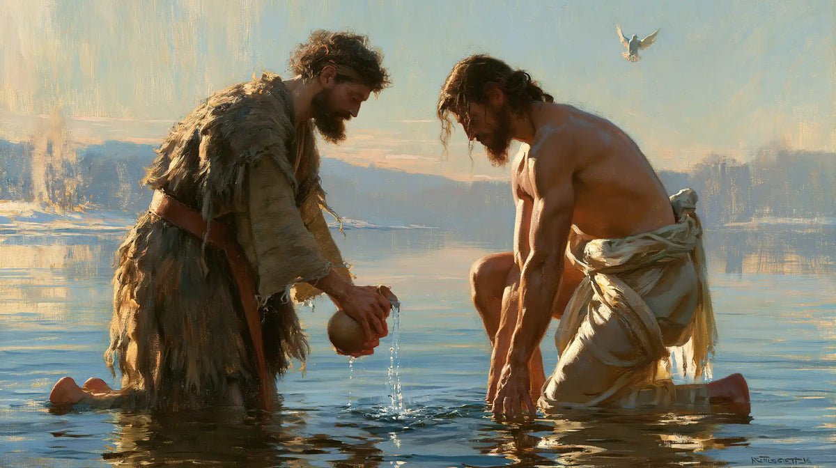The Baptism of Jesus – Symbolist · Kneeling in the Jordan · Landscape no. 14
