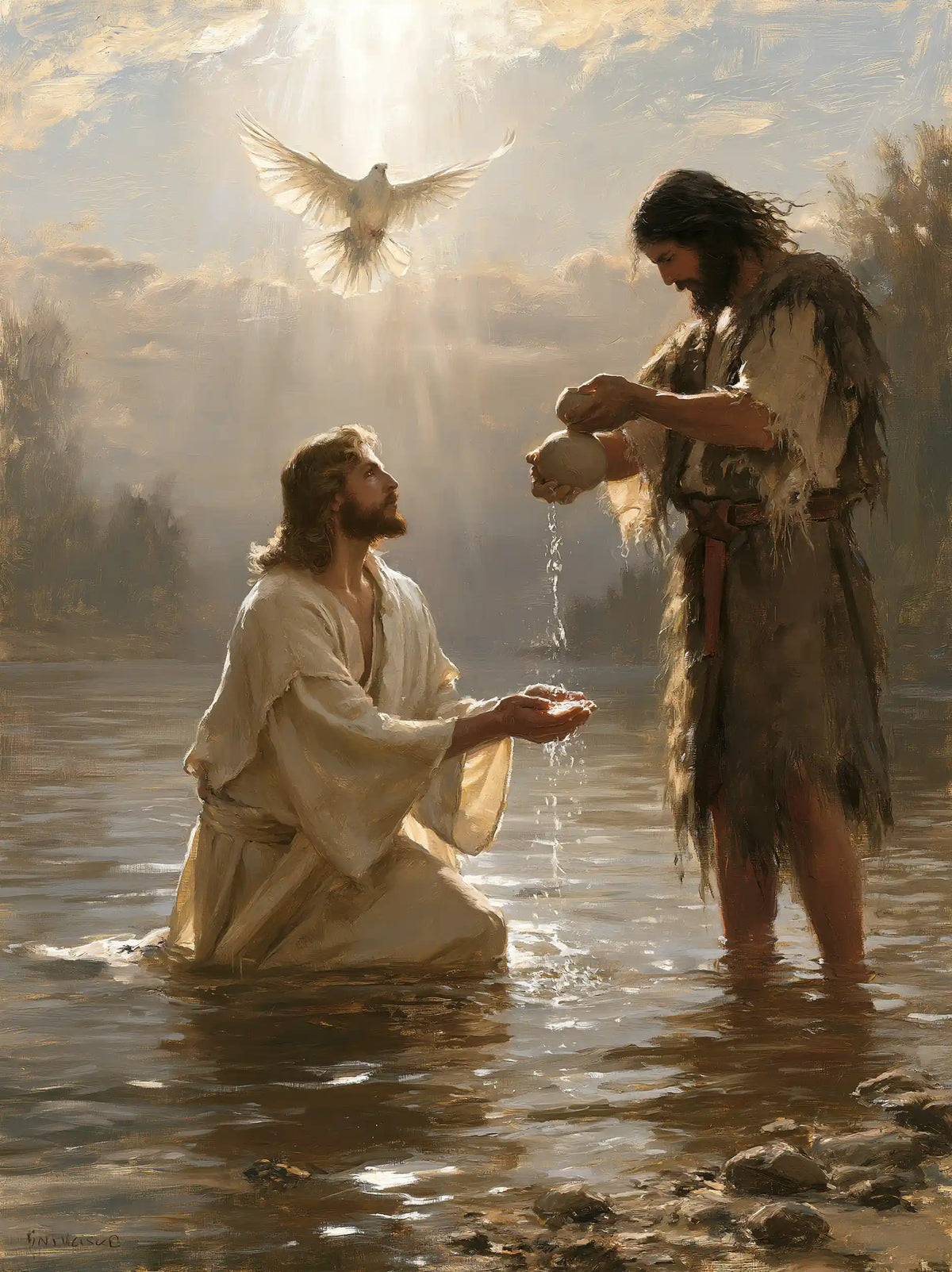 The Baptism of Jesus – Symbolist · Kneeling in the Jordan · Portrait no. 10