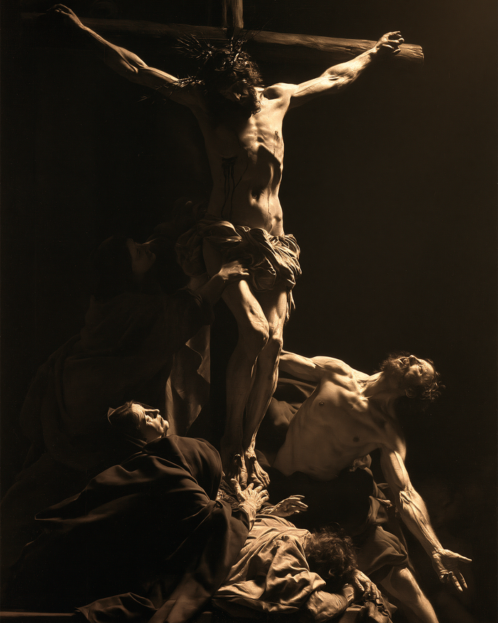 The Crucifixion — The Bare Gesture in Half-Light