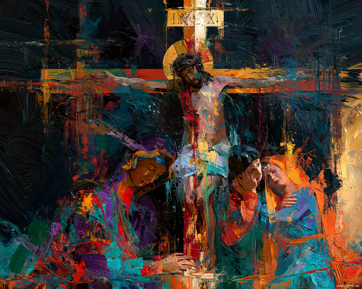 The Crucifixion — Turquoise at the Foot of Golden Wood