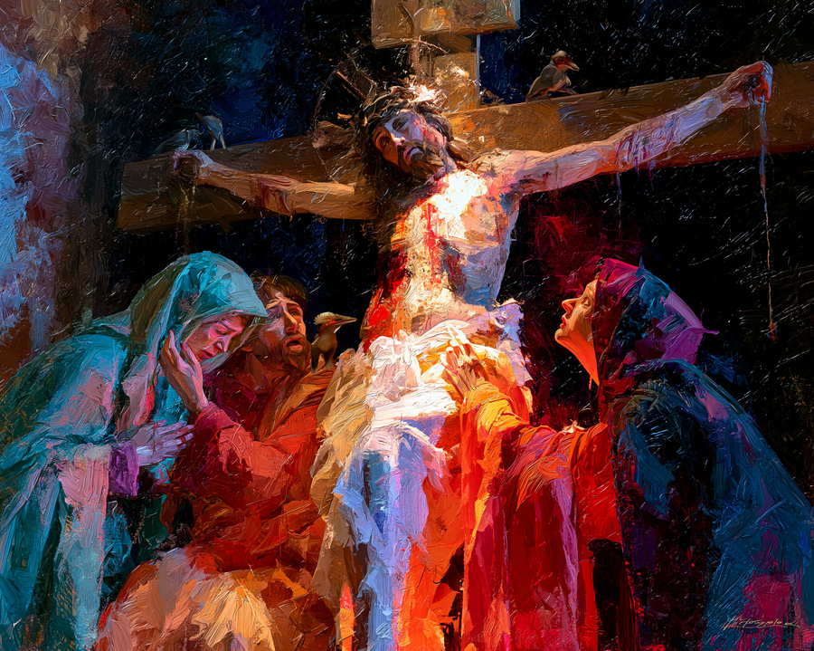 The Crucifixion — White amid Wounded Colours