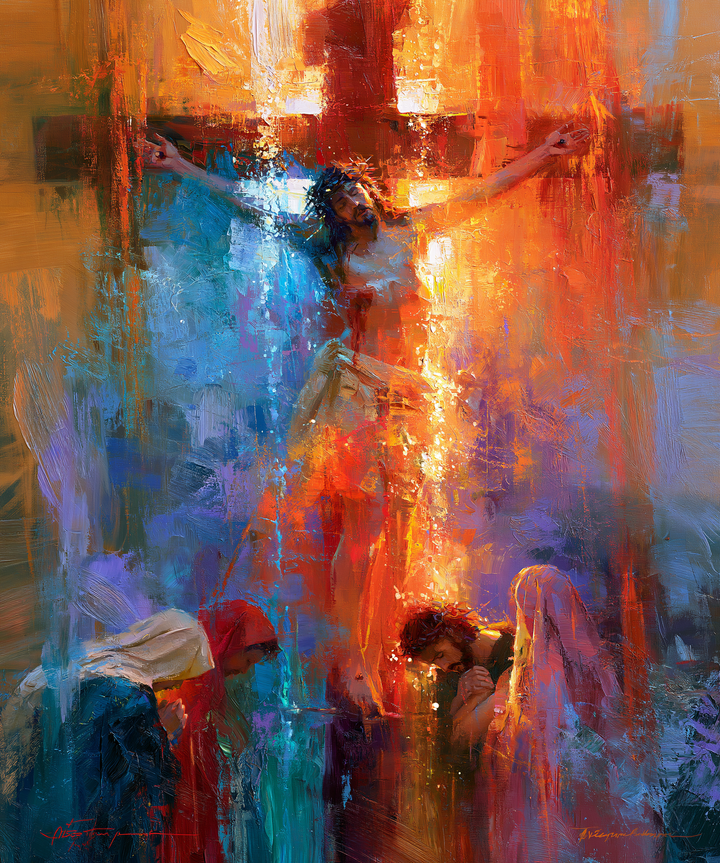 The Crucifixion — The Cross between Blue and Russet Rain