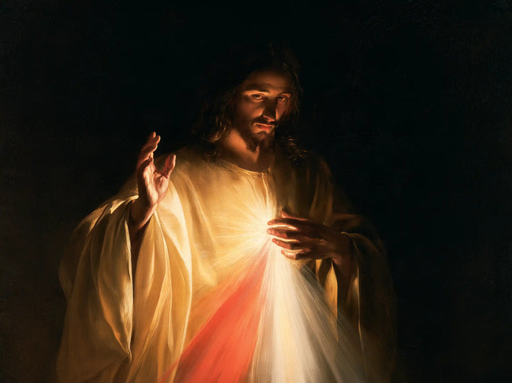 Divine Mercy Jesus - Caravaggio Tenebrism · Landscape n° 1