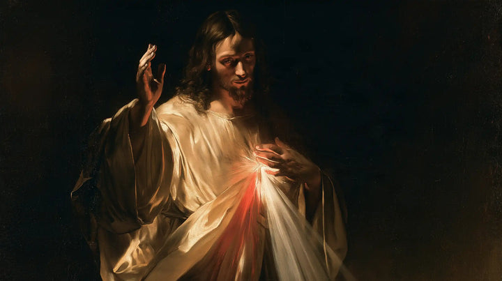 Divine Mercy Jesus - Caravaggio Tenebrism · Landscape n° 2