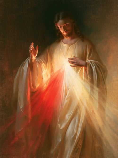 Jesus expressing compassion and divine mercy in Compassion and Mercy style, portrait Christian artwork no. 7