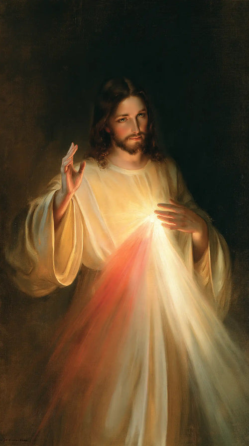 a devotional portrait of Divine Mercy Jesus in Devotional Portrait style, portrait Christian artwork no. 3