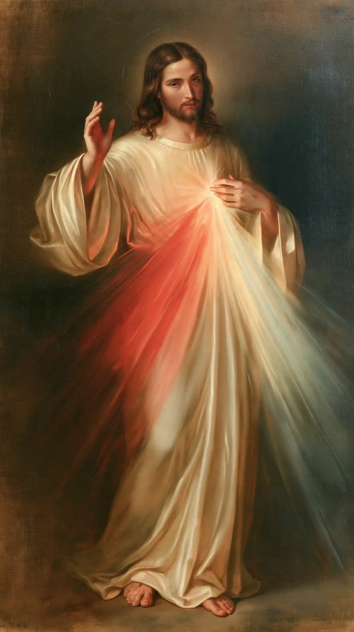Divine Mercy Jesus in Florentine Renaissance style in Florentine Renaissance style, portrait Christian artwork no. 1