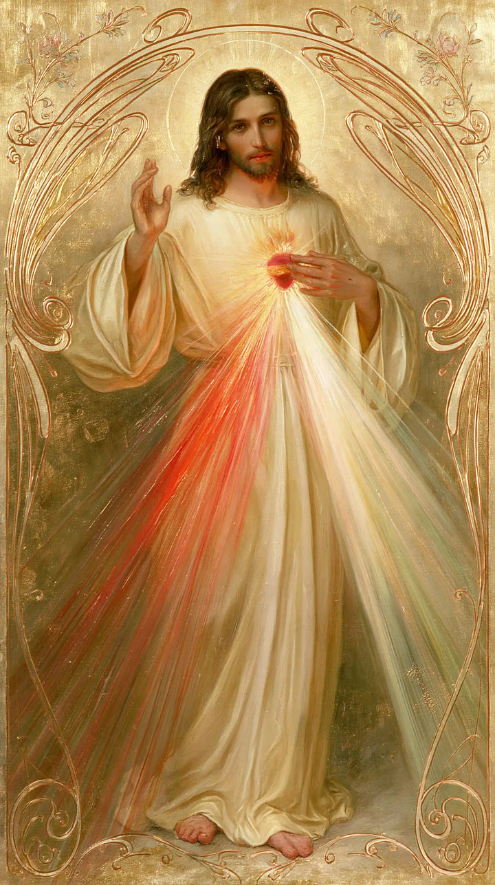 Divine Mercy Jesus - Sacred Art Nouveau · Portrait n° 3