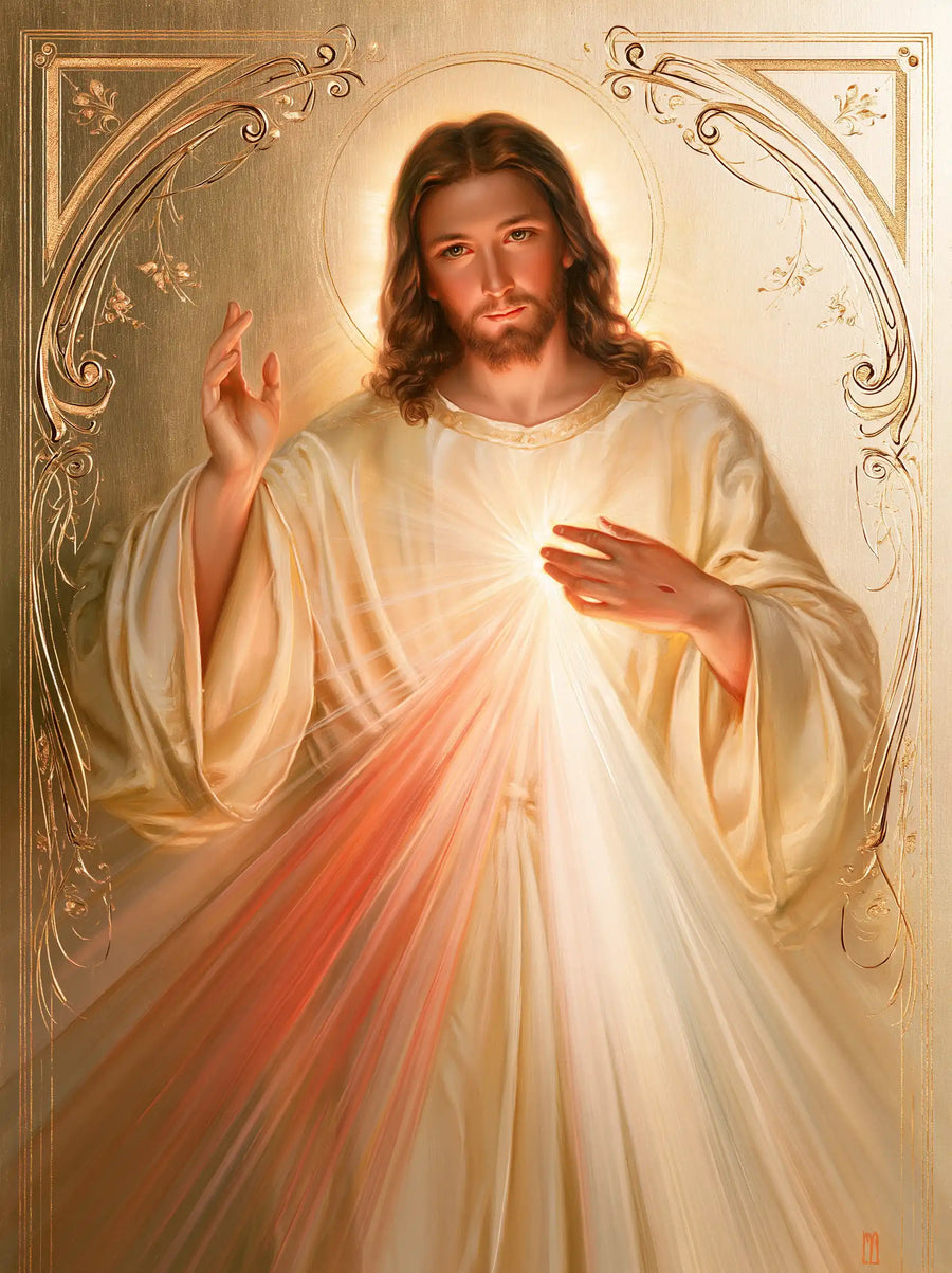 Divine Mercy Jesus - Sacred Art Nouveau · Portrait n° 13