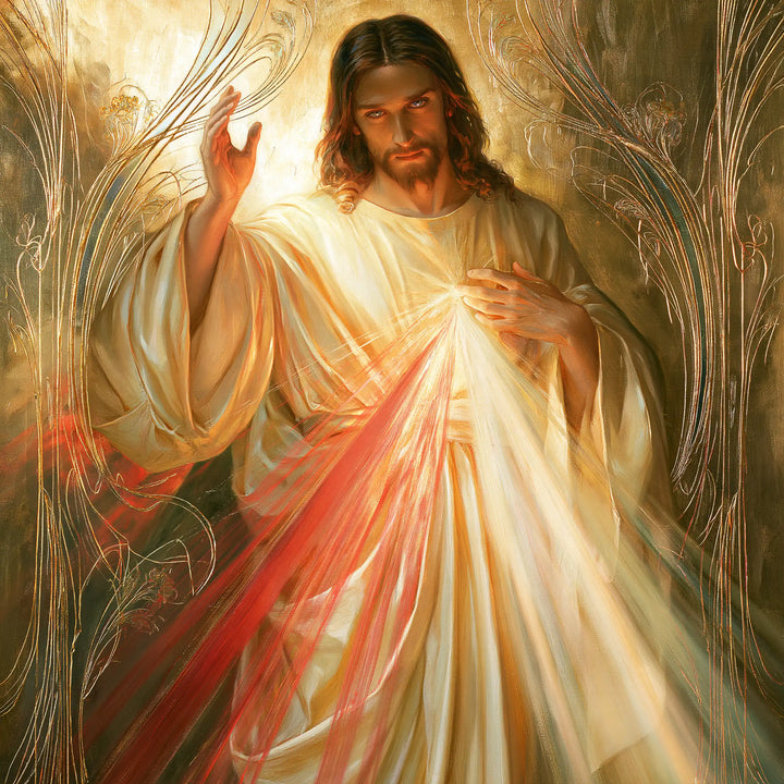 Divine Mercy Jesus - Sacred Art Nouveau · Square n° 2