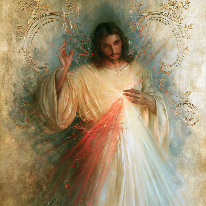 Divine Mercy Jesus - Sacred Art Nouveau · Square n° 3