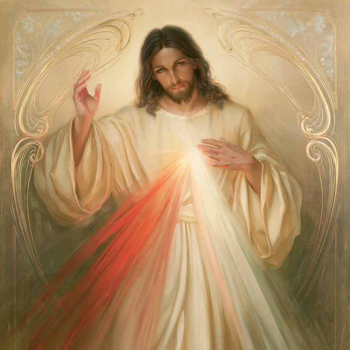 Divine Mercy Jesus - Sacred Art Nouveau · Square n° 4
