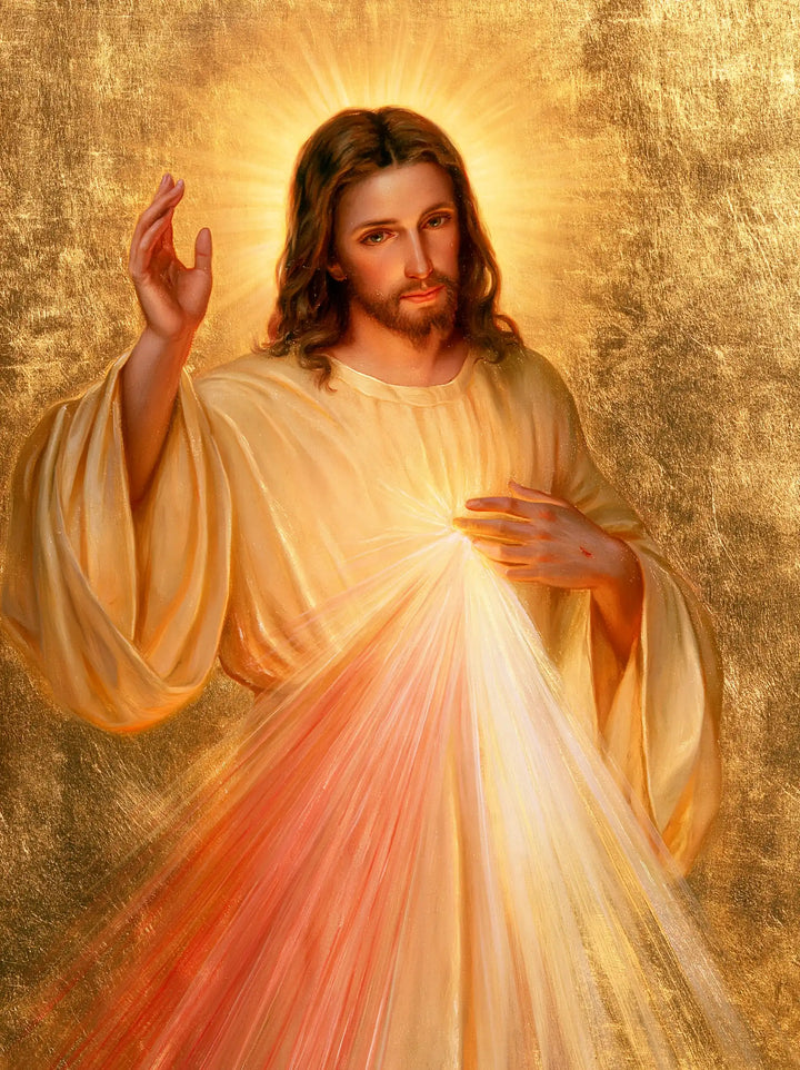 Divine Mercy Jesus - Sacred Gold · Portrait n° 19